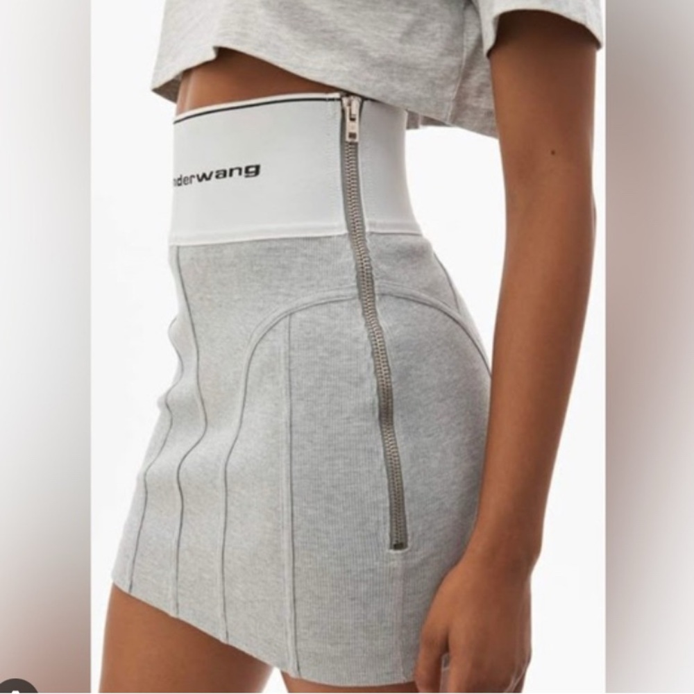Alexander Wang Gray High-Waisted Skirt XS